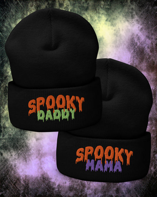 Spooky Mama & Spooky Daddy Beanies