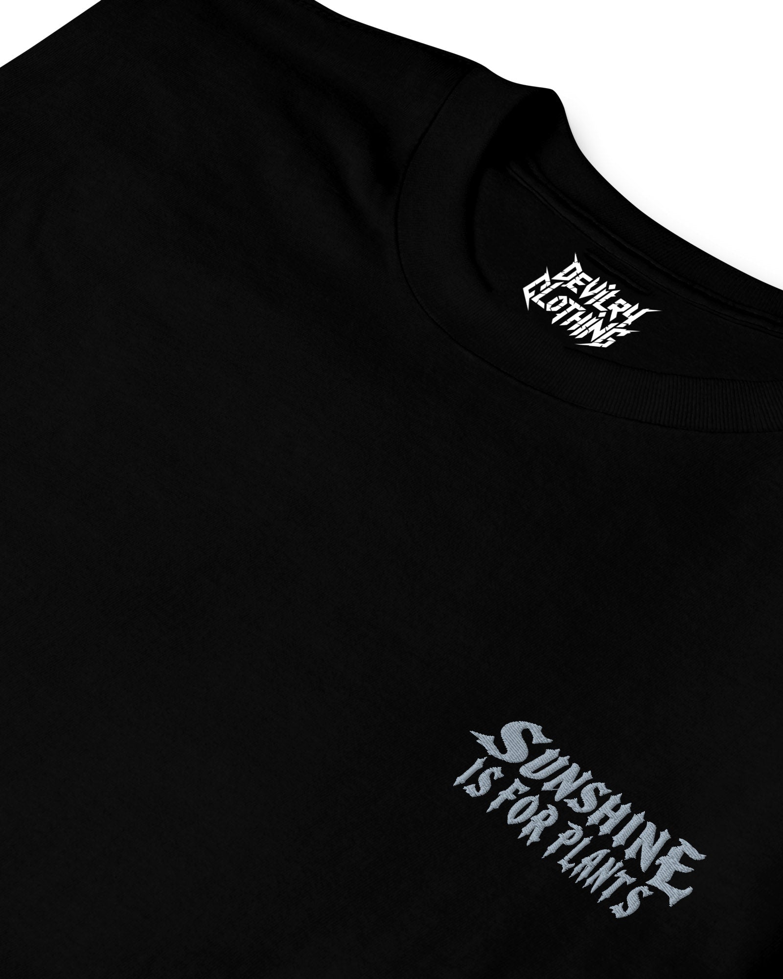 Sunshine Is For Plants Embroidered T-Shirt