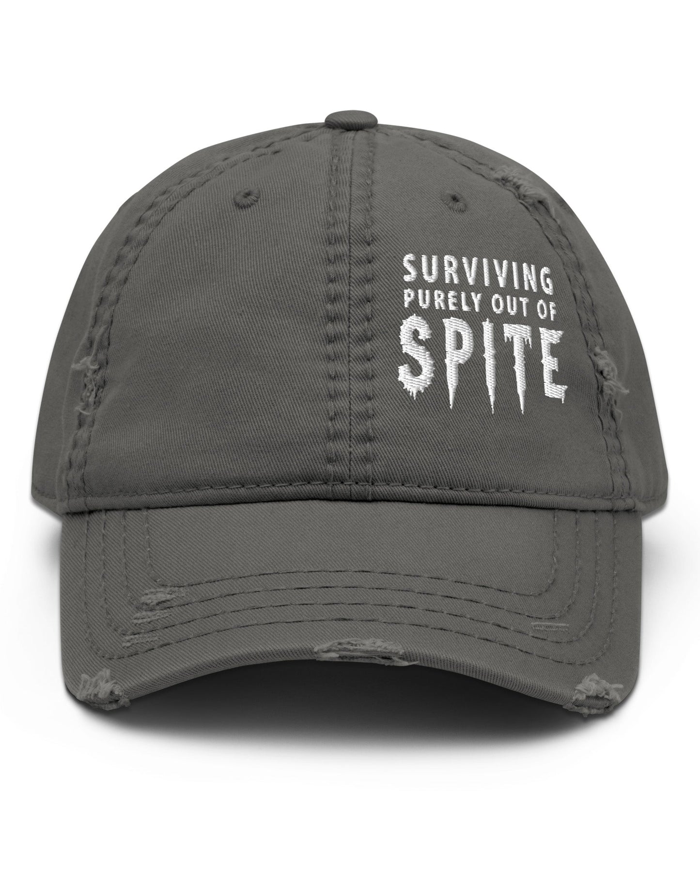 Surviving Purely Out of Spite Distressed Dad Hat