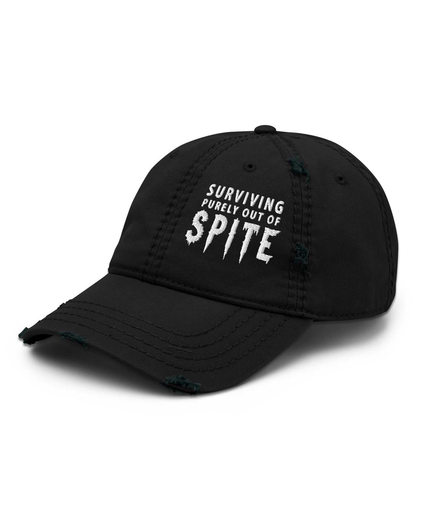 Surviving Purely Out of Spite Distressed Dad Hat