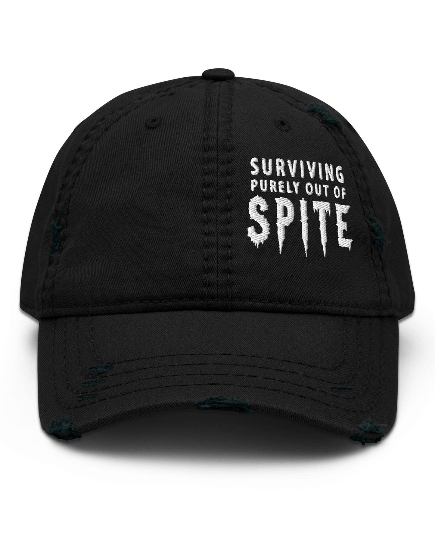 Surviving Purely Out of Spite Distressed Dad Hat