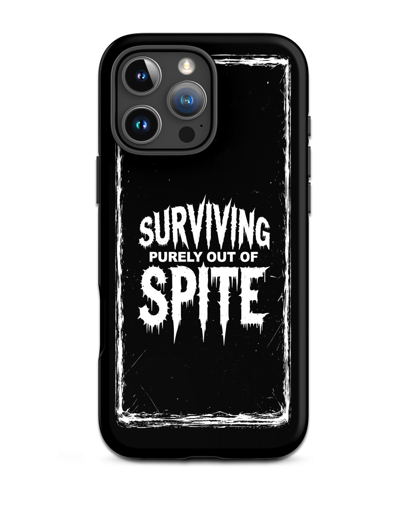 Surviving Out Of Spite iPhone Case | Dark Quote Case – Devilry Clothing
