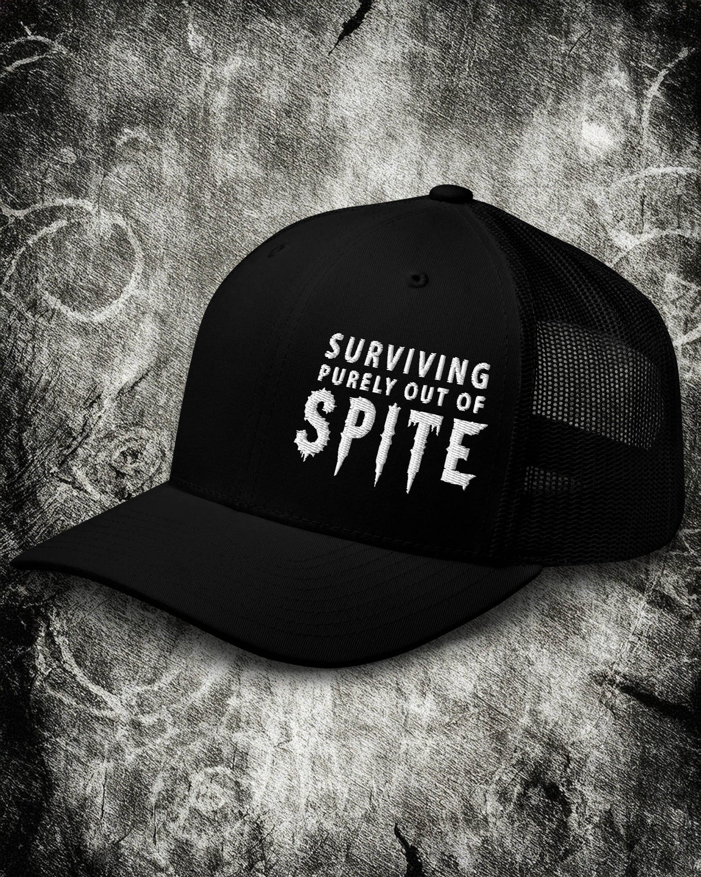 Surviving Purely Out Of Spite Trucker Cap