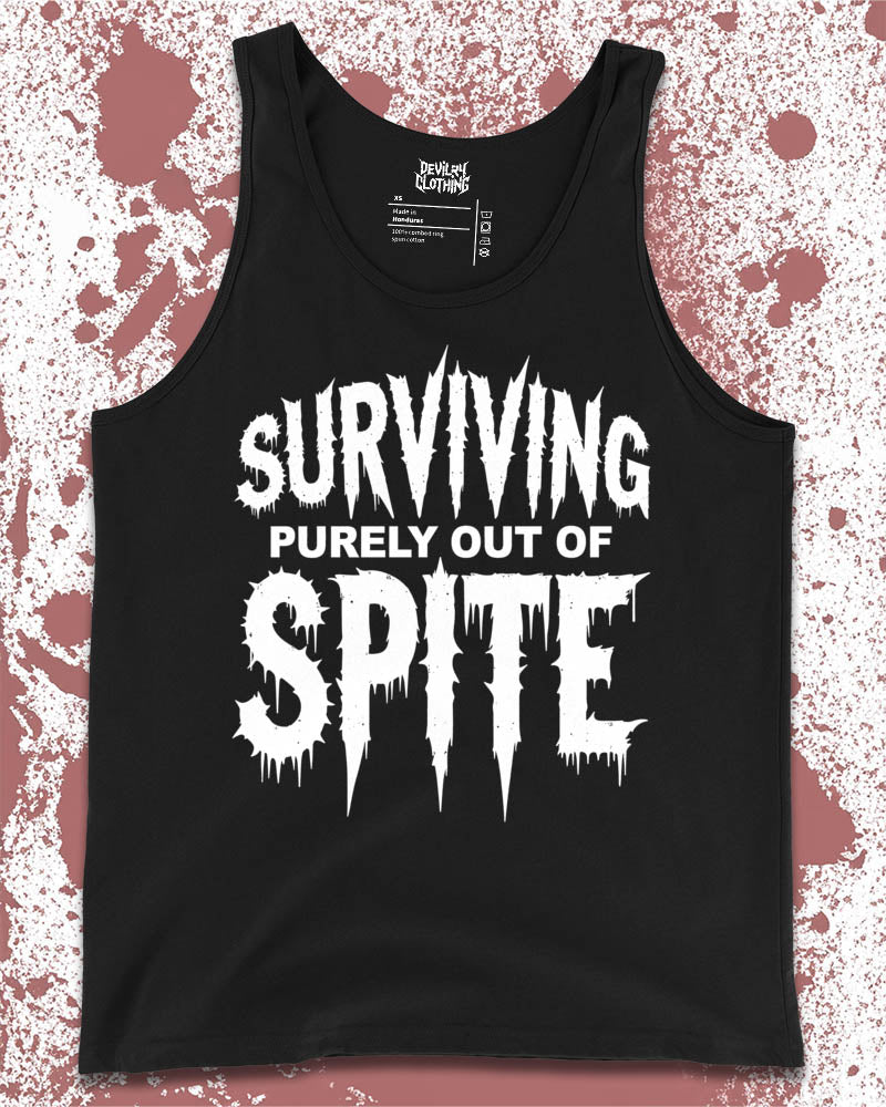 SURVIVING PURELY OUT OF SPITE Tank Top