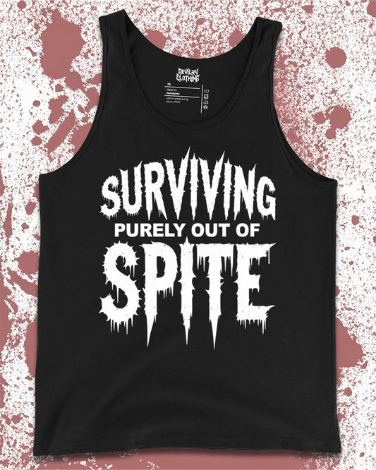 SURVIVING PURELY OUT OF SPITE Tank Top