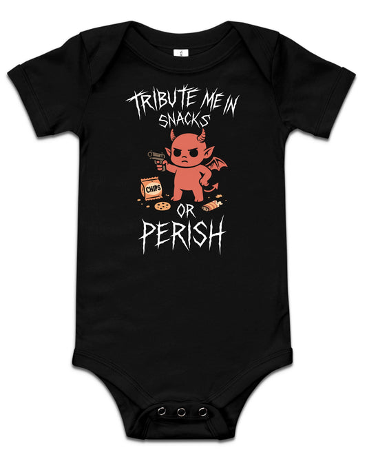 Tribute Me In Snacks Baby Bodysuit