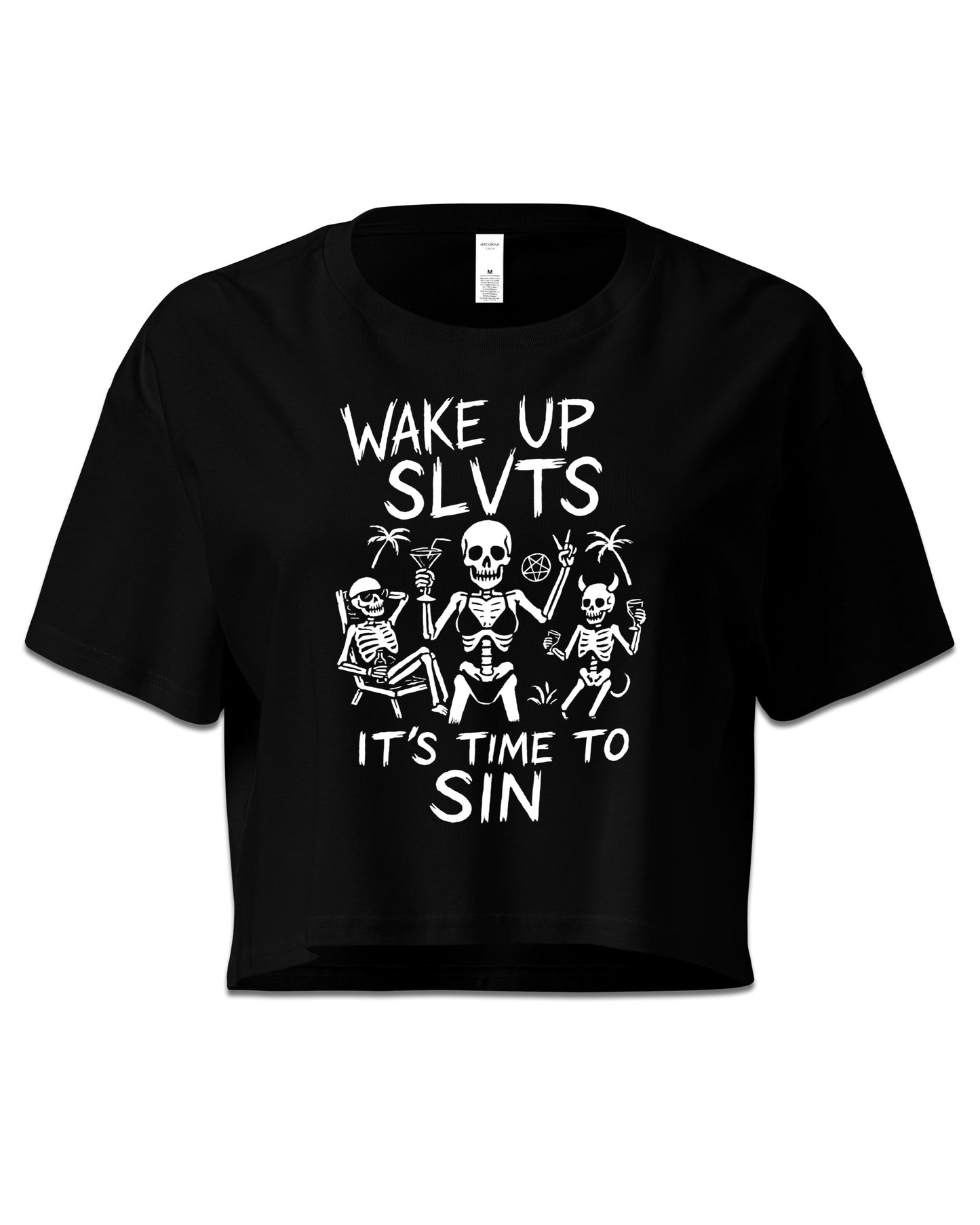 WAKE UP, IT’S TIME TO SIN Crop Top