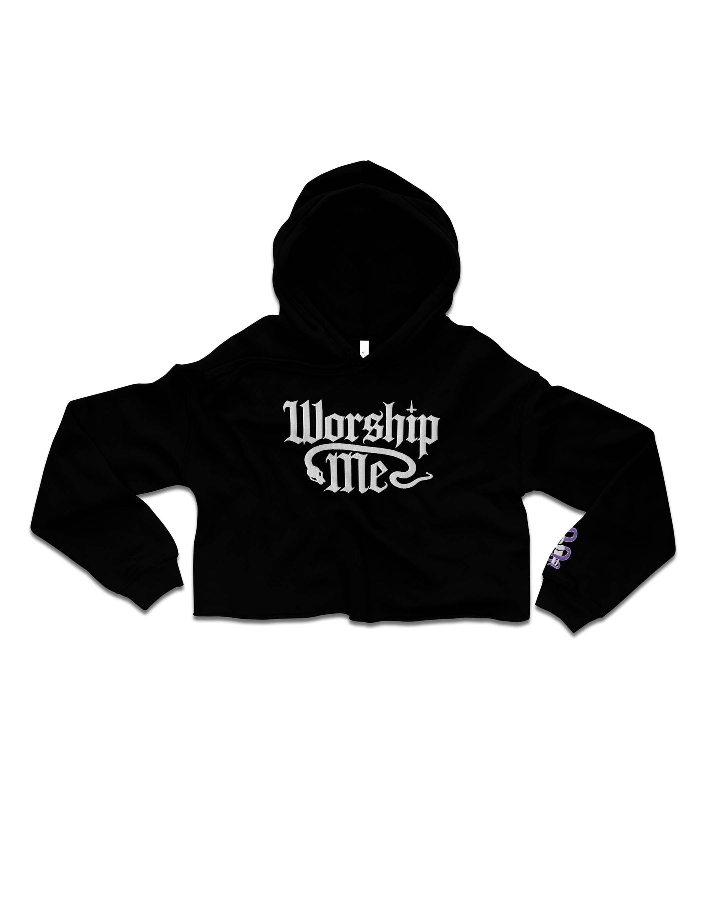 Worship Me Cropped Hoodie
