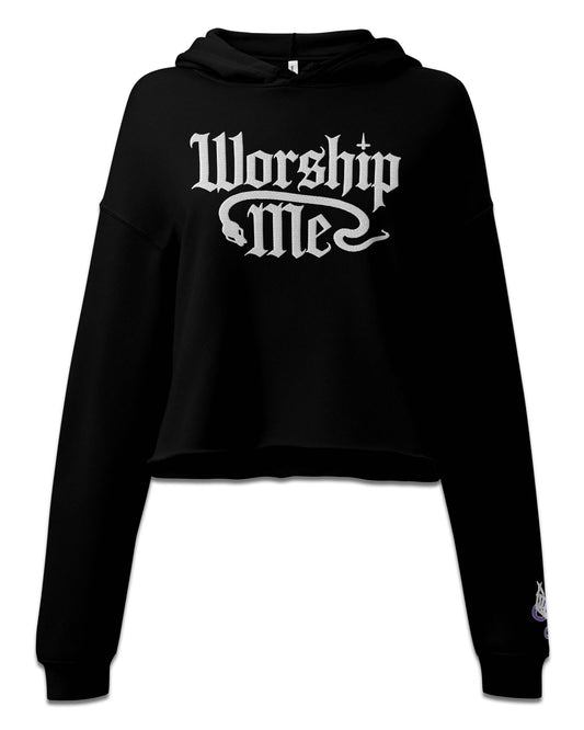 Worship Me Cropped Hoodie