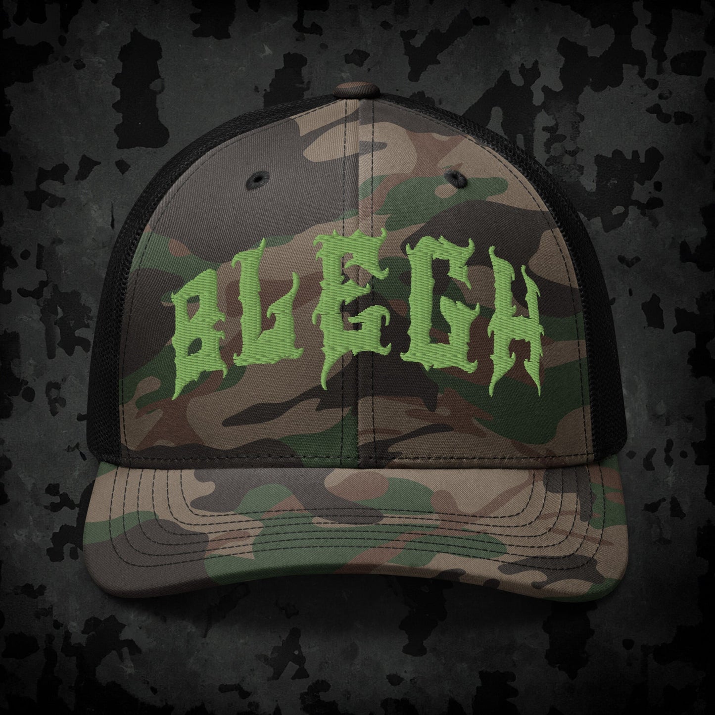 Blegh Camouflage Trucker Hat