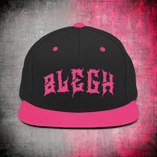 Neon Pink Blegh Snapback Hat